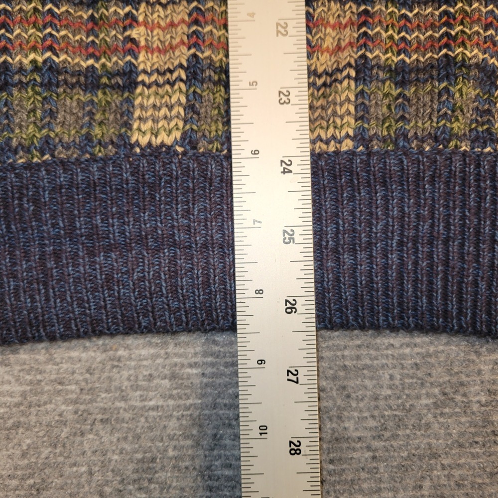 Gant Sweater Mens XL Blue Plaid Excellent Vintage 100% Cotton Crewneck Pullover - Picture 7 of 8